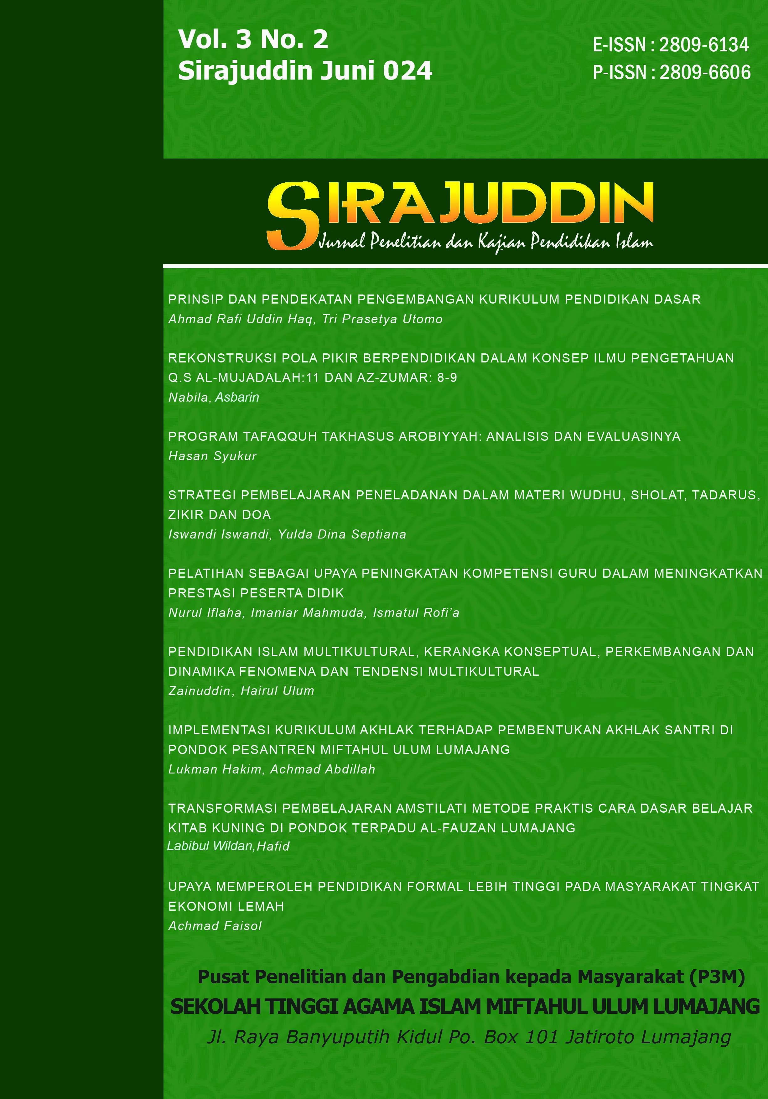 					View Vol. 3 No. 2 (2024): Sirajuddin Juni 2024
				